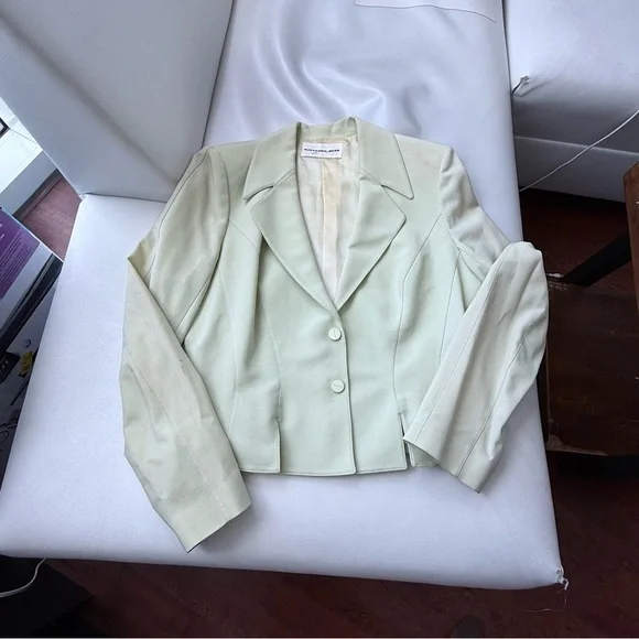 Tailleur Thierry Mugler 44/46 skirt+jacket Yellow no tag size - Picture 6 of 9